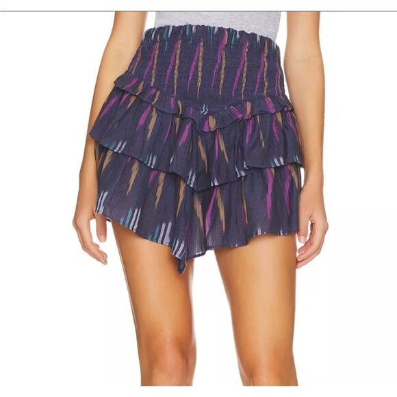 MOTHER Ruffled Up Festival Skirt SZ XS Artist In Residence Mini Asymmetrical - Picture 1 of 10